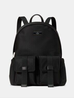 NWT Kate Spade Carter Nylon Black Cargo Large Backpack